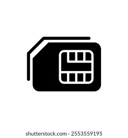 Sim card icon vector. dual sim card sign and symbol