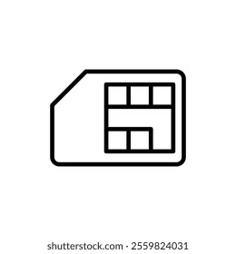 Sim card icon vector. dual sim card sign and symbol