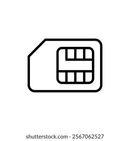 Sim card icon vector. dual sim card sign and symbol