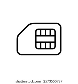 Sim card icon vector. dual sim card sign and symbol