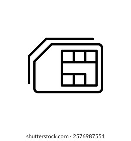 Sim card icon vector. dual sim card sign and symbol