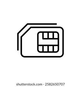 Sim card icon vector. dual sim card sign and symbol