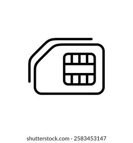 Sim card icon vector. dual sim card sign and symbol