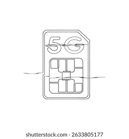 sim card icon vector. dual sim card sign and symbol continuous line