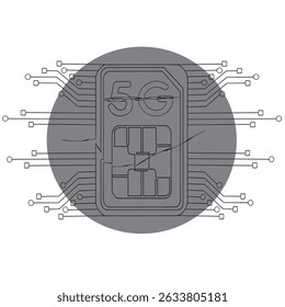  sim card icon vector. dual sim card sign and symbol continuous line