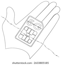  sim card icon vector. dual sim card sign and symbol continuous line