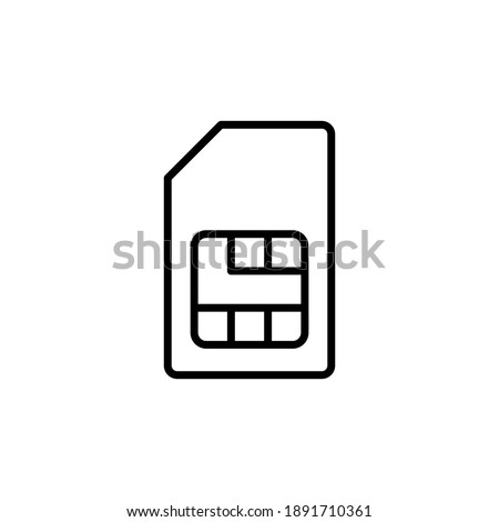 Sim card icon vector. dual sim card icon vector