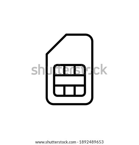 Sim card icon vector. dual sim card icon vector