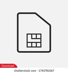 Sim Card icon vector eps 10