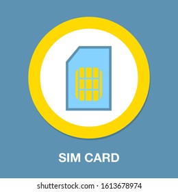 Sim card icon vector, filled flat sign, solid colorful Sim card pictogram isolated on white. Symbol, logo illustration. Pixel perfect