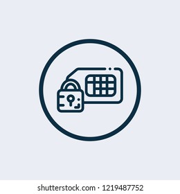 Sim card icon. Vector illustration. Conceptual illustration.