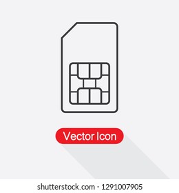 Sim Card Icon Vector Illustration Eps10