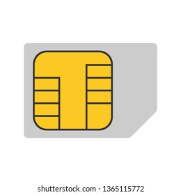Sim card, icon. Vector illustration