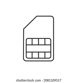 Símbolo de ilustración de icono de tarjeta SIM