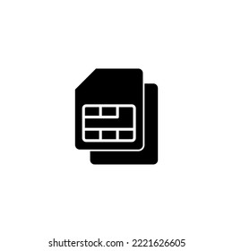 Sim card icon vector illustration. dual sim card sign and symbol