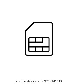 Sim card icon vector illustration. dual sim card sign and symbol