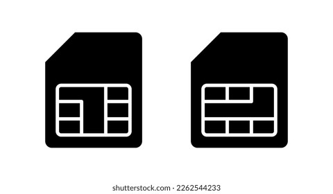 Sim card icon vector illustration. dual sim card sign and symbol