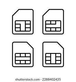 Sim card icon vector illustration. dual sim card sign and symbol