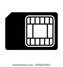 sim card icon, sim vector, card illustration