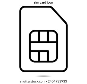 Sim card icon vector illustration graphic on background