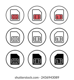 Sim card icon vector illustration. dual sim card sign and symbol