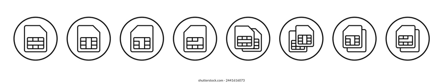 Sim card icon vector illustration. dual sim card sign and symbol