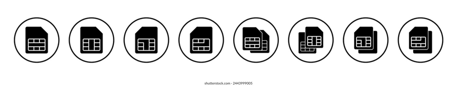 Sim card icon vector illustration. dual sim card sign and symbol