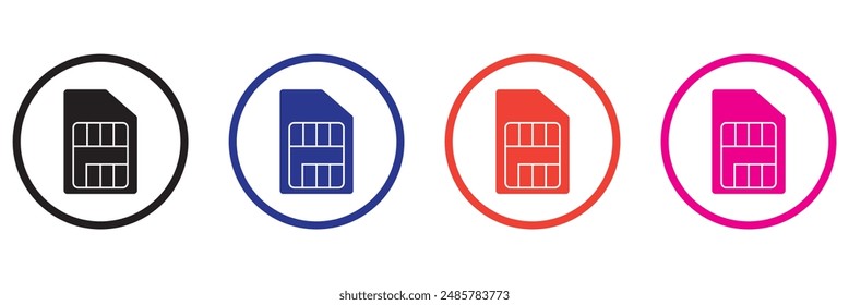 Sim card icon vector illustration. dual sim card sign and symbol