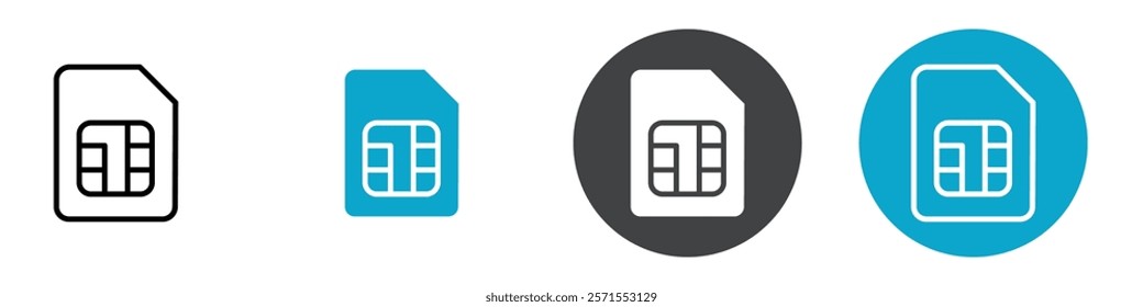 sim card icon Vector illustration in black