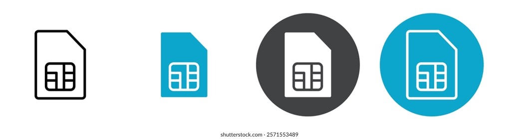 sim card icon Vector illustration in black