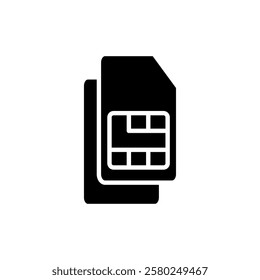 Sim card icon vector illustration. dual sim card sign and symbol