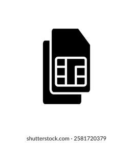 Sim card icon vector illustration. dual sim card sign and symbol