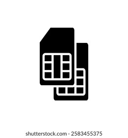 Sim card icon vector illustration. dual sim card sign and symbol