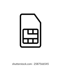 Sim card icon vector illustration. dual sim card sign and symbol