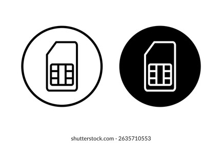 Sim card icon vector illustration. dual sim card sign and symbol