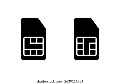Sim card icon vector illustration. dual sim card sign and symbol