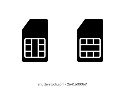 Sim card icon vector illustration. dual sim card sign and symbol