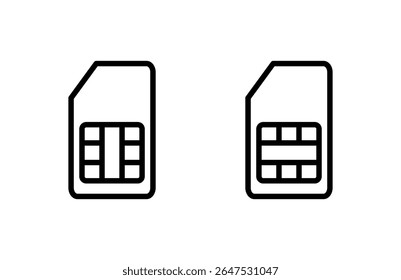 Sim card icon vector illustration. dual sim card sign and symbol