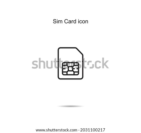 Sim Card icon vector illustration graphic on background