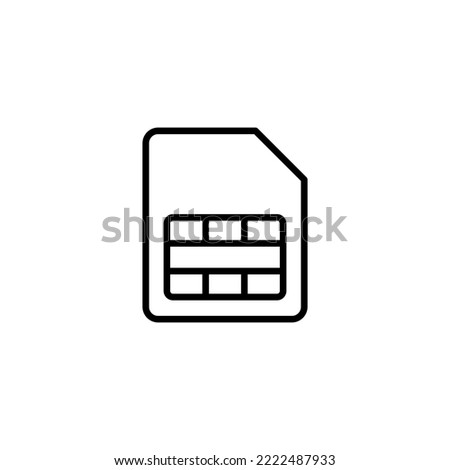 Sim card icon vector illustration. dual sim card sign and symbol