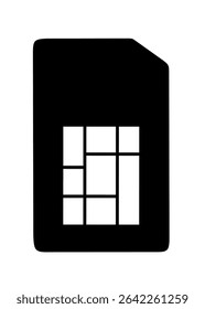 sim card icon vector on white background