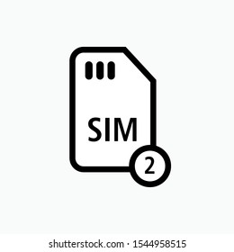 Sim Card Icon - Vector Sign and Symbol for Design, Presentation, Website or Apps Elements.