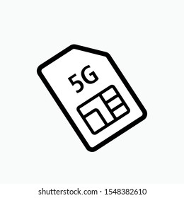 Sim Card Icon - Vector Sign and Symbol for Design, Presentation, Website or Apps Elements.