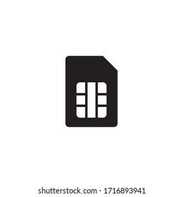 Sim Card Icon Vector Symbol Template