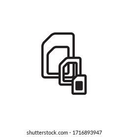sim card icon vector symbol template