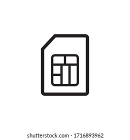 sim card icon vector symbol template