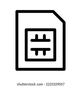 Sim Card Icon Vector Symbol Design Illustration