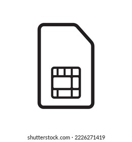 sim card icon vector symbol template