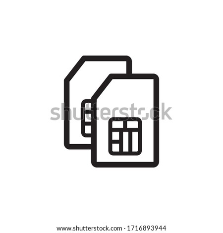 sim card icon vector symbol template