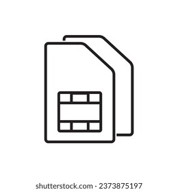 sim card icon vector template illustration logo design